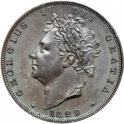 Farthing Obverse Image minted in UNITED KINGDOM in 1829 (1820-30 - George IV)  - The Coin Database