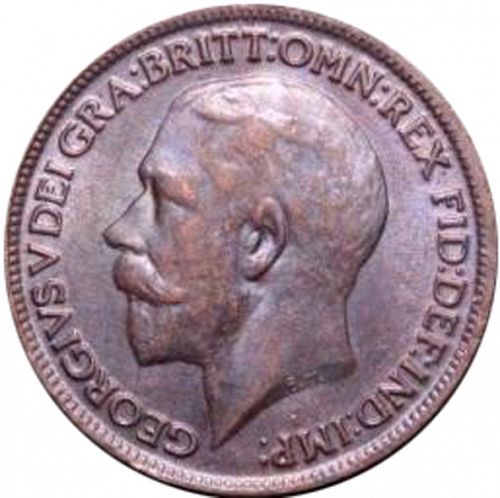 Farthing Obverse Image minted in UNITED KINGDOM in 1916 (1910-36  -  George V)  - The Coin Database