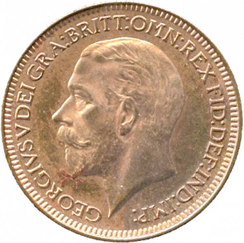 Farthing Obverse Image minted in UNITED KINGDOM in 1932 (1910-36  -  George V)  - The Coin Database