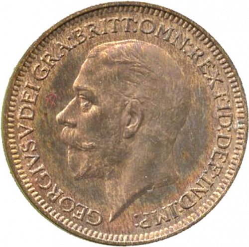 Farthing Obverse Image minted in UNITED KINGDOM in 1934 (1910-36  -  George V)  - The Coin Database
