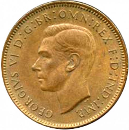 Farthing Obverse Image minted in UNITED KINGDOM in 1943 (1937-52 - George VI)  - The Coin Database