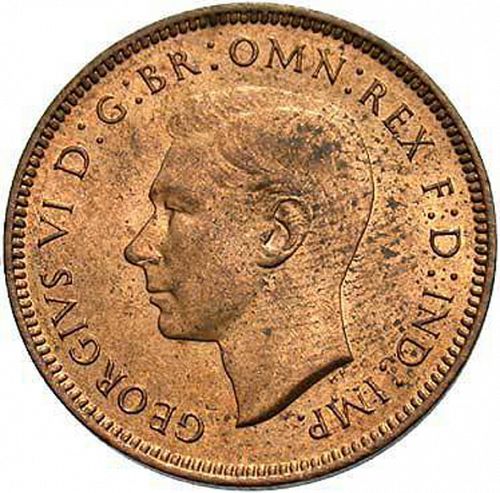 Farthing Obverse Image minted in UNITED KINGDOM in 1948 (1937-52 - George VI)  - The Coin Database
