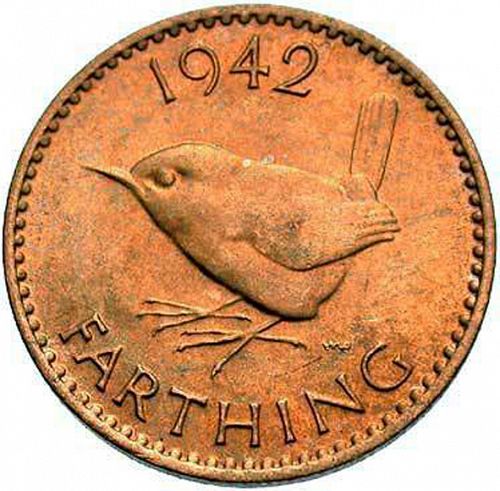 Farthing Reverse Image minted in UNITED KINGDOM in 1942 (1937-52 - George VI)  - The Coin Database