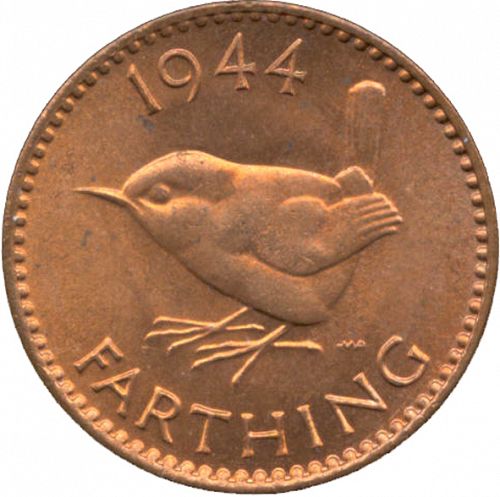 Farthing Reverse Image minted in UNITED KINGDOM in 1944 (1937-52 - George VI)  - The Coin Database