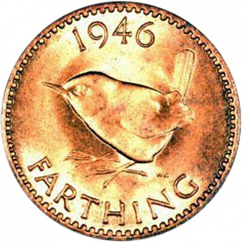 Farthing Reverse Image minted in UNITED KINGDOM in 1946 (1937-52 - George VI)  - The Coin Database