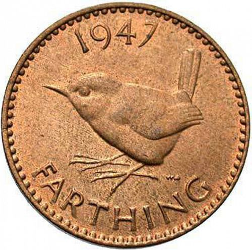 Farthing Reverse Image minted in UNITED KINGDOM in 1947 (1937-52 - George VI)  - The Coin Database