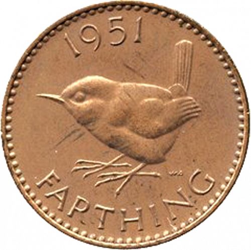 Farthing Reverse Image minted in UNITED KINGDOM in 1951 (1937-52 - George VI)  - The Coin Database