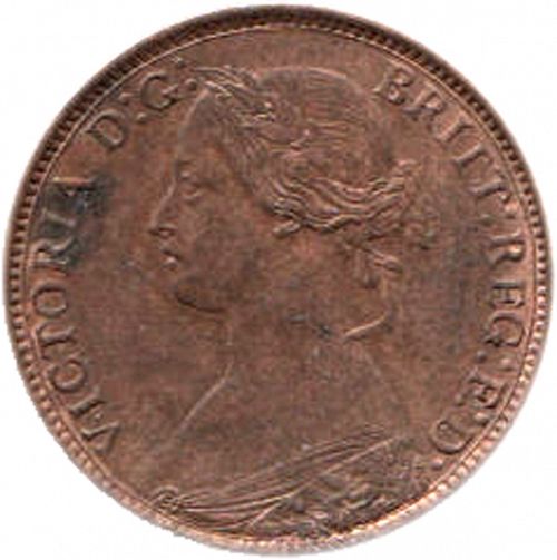 Farthing Obverse Image minted in UNITED KINGDOM in 1860 (1837-01  -  Victoria)  - The Coin Database