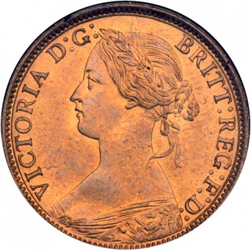 Farthing Obverse Image minted in UNITED KINGDOM in 1862 (1837-01  -  Victoria)  - The Coin Database