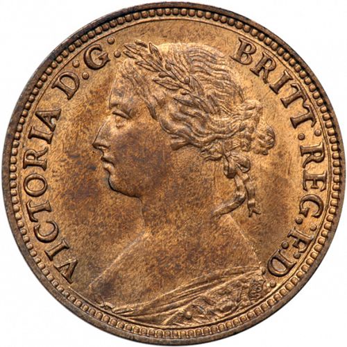 Farthing Obverse Image minted in UNITED KINGDOM in 1874H (1837-01  -  Victoria)  - The Coin Database