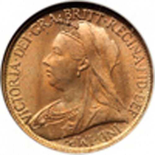 Farthing Obverse Image minted in UNITED KINGDOM in 1895 (1837-01  -  Victoria)  - The Coin Database