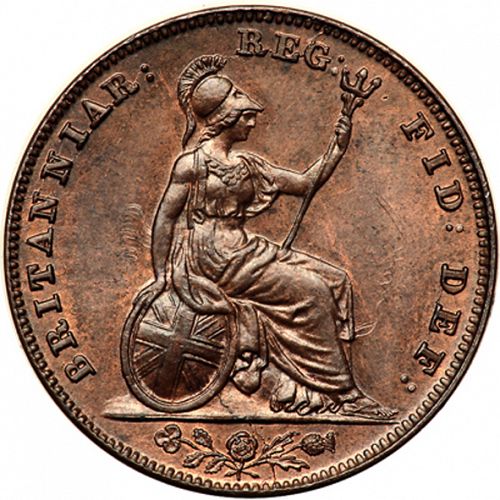Farthing Reverse Image minted in UNITED KINGDOM in 1840 (1837-01  -  Victoria)  - The Coin Database