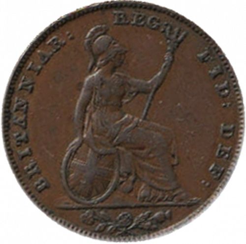 Farthing Reverse Image minted in UNITED KINGDOM in 1850 (1837-01  -  Victoria)  - The Coin Database