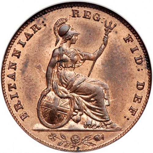 Farthing Reverse Image minted in UNITED KINGDOM in 1857 (1837-01  -  Victoria)  - The Coin Database