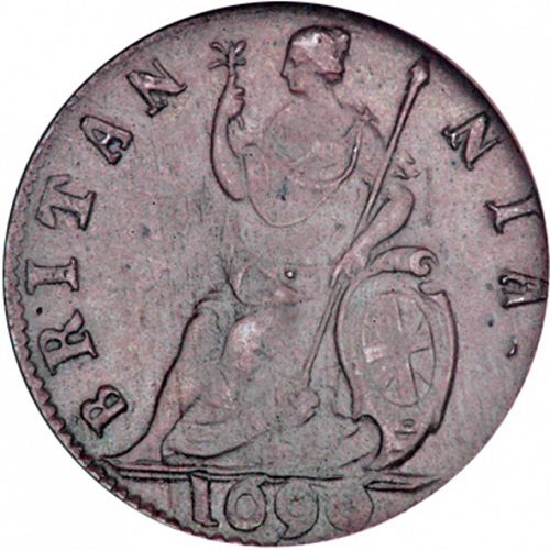 Farthing Reverse Image minted in UNITED KINGDOM in 1696 (1694-01 - William III)  - The Coin Database