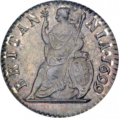 Farthing Reverse Image minted in UNITED KINGDOM in 1699 (1694-01 - William III)  - The Coin Database