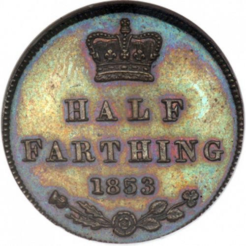 Half Farthing Reverse Image minted in UNITED KINGDOM in 1853 (1837-01  -  Victoria)  - The Coin Database