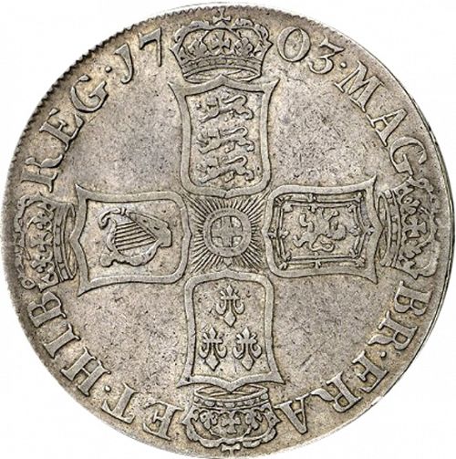 Crown Reverse Image minted in UNITED KINGDOM in 1703 (1701-14 - Anne)  - The Coin Database