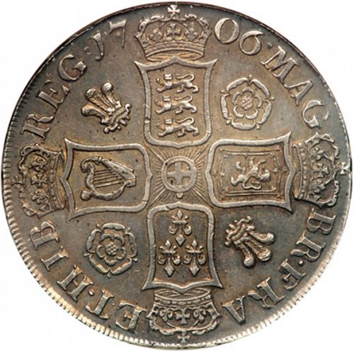 Crown Reverse Image minted in UNITED KINGDOM in 1706 (1701-14 - Anne)  - The Coin Database