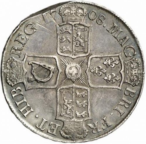 Crown Reverse Image minted in UNITED KINGDOM in 1708 (1701-14 - Anne)  - The Coin Database