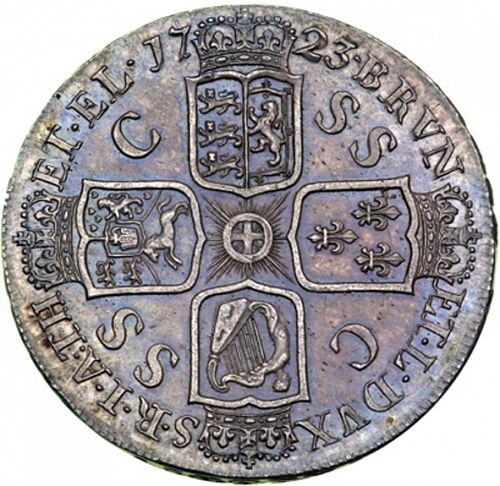 Crown Reverse Image minted in UNITED KINGDOM in 1723 (1714-27 - George I)  - The Coin Database