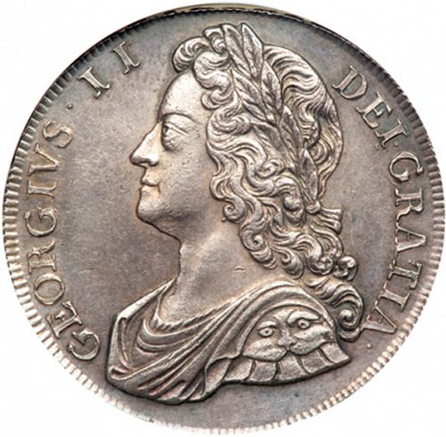 Crown Obverse Image minted in UNITED KINGDOM in 1732 (1727-60 - George II)  - The Coin Database