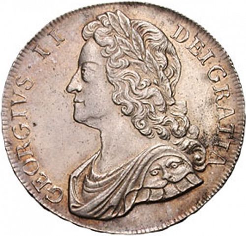 Crown Obverse Image minted in UNITED KINGDOM in 1734 (1727-60 - George II)  - The Coin Database