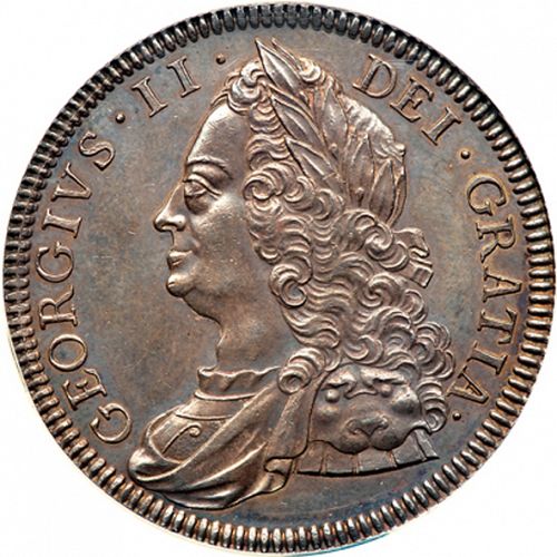 Crown Obverse Image minted in UNITED KINGDOM in 1746 (1727-60 - George II)  - The Coin Database