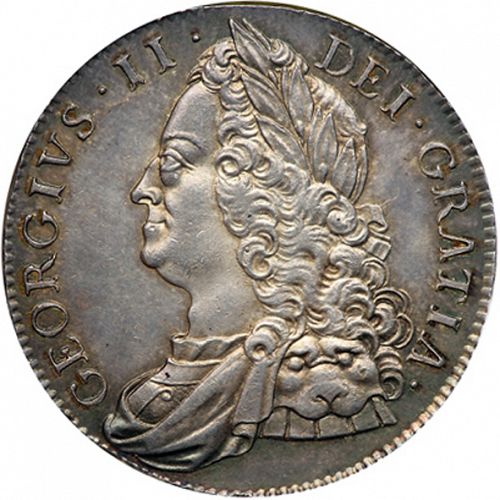 Crown Obverse Image minted in UNITED KINGDOM in 1750 (1727-60 - George II)  - The Coin Database