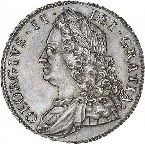 Crown Obverse Image minted in UNITED KINGDOM in 1751 (1727-60 - George II)  - The Coin Database