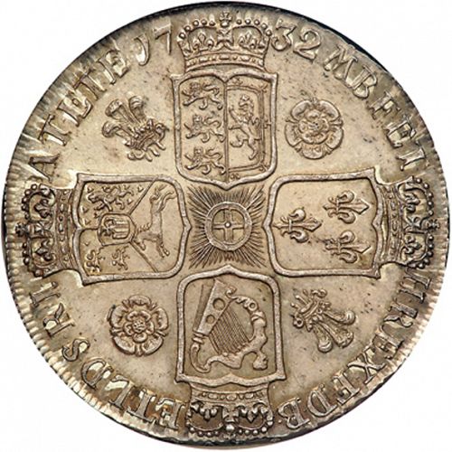 Crown Reverse Image minted in UNITED KINGDOM in 1732 (1727-60 - George II)  - The Coin Database