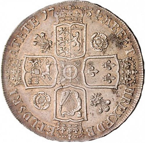 Crown Reverse Image minted in UNITED KINGDOM in 1734 (1727-60 - George II)  - The Coin Database