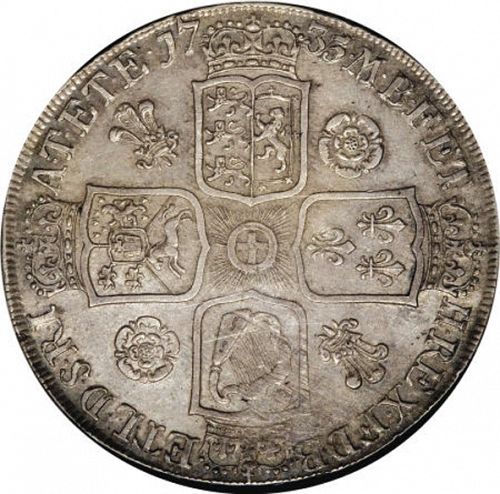 Halfcrown Reverse Image minted in UNITED KINGDOM in 1735 (1727-60 - George II)  - The Coin Database