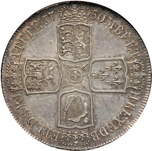 Crown Reverse Image minted in UNITED KINGDOM in 1750 (1727-60 - George II)  - The Coin Database