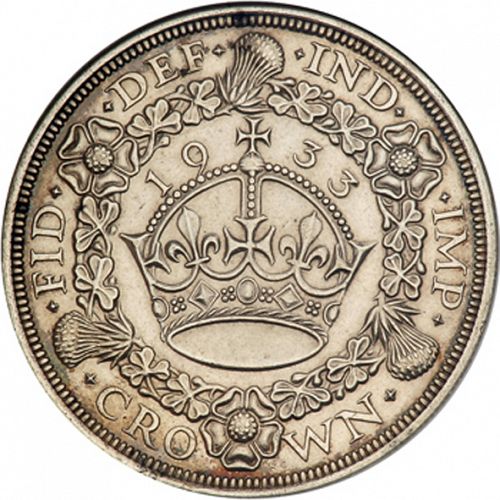 Crown Reverse Image minted in UNITED KINGDOM in 1933 (1910-36  -  George V)  - The Coin Database