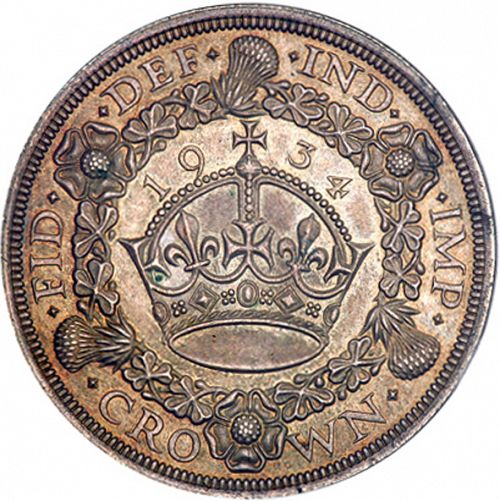 Crown Reverse Image minted in UNITED KINGDOM in 1934 (1910-36  -  George V)  - The Coin Database