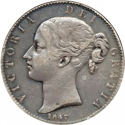 Crown Obverse Image minted in UNITED KINGDOM in 1847 (1837-01  -  Victoria)  - The Coin Database