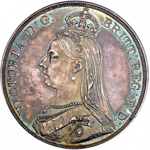 Crown Obverse Image minted in UNITED KINGDOM in 1888 (1837-01  -  Victoria)  - The Coin Database