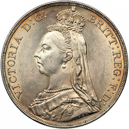 Crown Obverse Image minted in UNITED KINGDOM in 1889 (1837-01  -  Victoria)  - The Coin Database