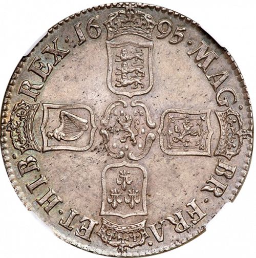 Crown Reverse Image minted in UNITED KINGDOM in 1695 (1694-01 - William III)  - The Coin Database