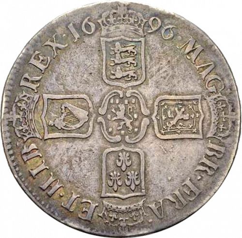 Crown Reverse Image minted in UNITED KINGDOM in 1696 (1694-01 - William III)  - The Coin Database