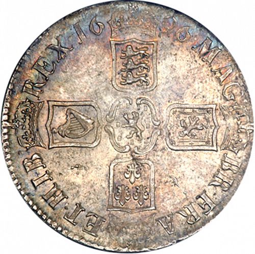 Crown Reverse Image minted in UNITED KINGDOM in 1696 (1694-01 - William III)  - The Coin Database