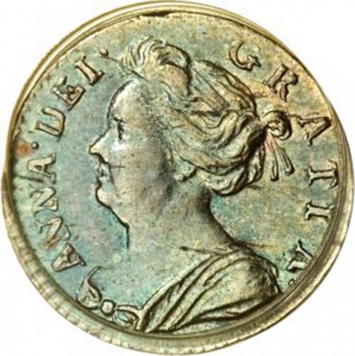 Penny Obverse Image minted in UNITED KINGDOM in 1710 (1701-14 - Anne)  - The Coin Database