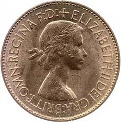 Penny Obverse Image minted in UNITED KINGDOM in 1953 (1953-70  -  Elizabeth II)  - The Coin Database