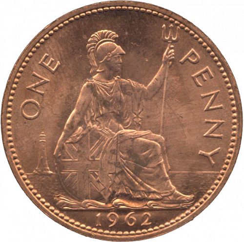 Penny Reverse Image minted in UNITED KINGDOM in 1962 (1953-70  -  Elizabeth II)  - The Coin Database