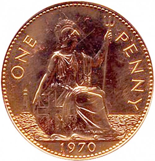 Penny Reverse Image minted in UNITED KINGDOM in 1970 (1953-70  -  Elizabeth II)  - The Coin Database