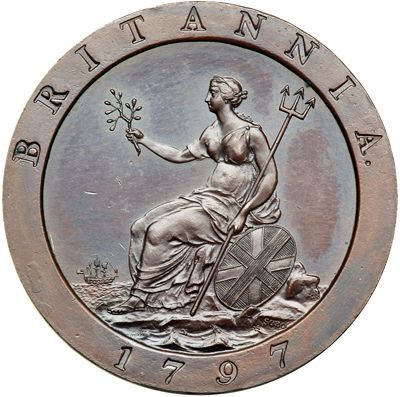 Penny Reverse Image minted in UNITED KINGDOM in 1797 (1760-20 - George III)  - The Coin Database