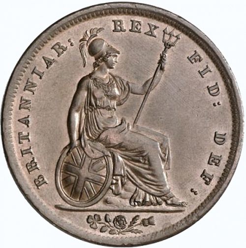 Penny Reverse Image minted in UNITED KINGDOM in 1825 (1820-30 - George IV)  - The Coin Database