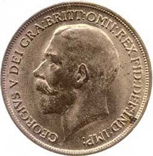 Penny Obverse Image minted in UNITED KINGDOM in 1913 (1910-36  -  George V)  - The Coin Database