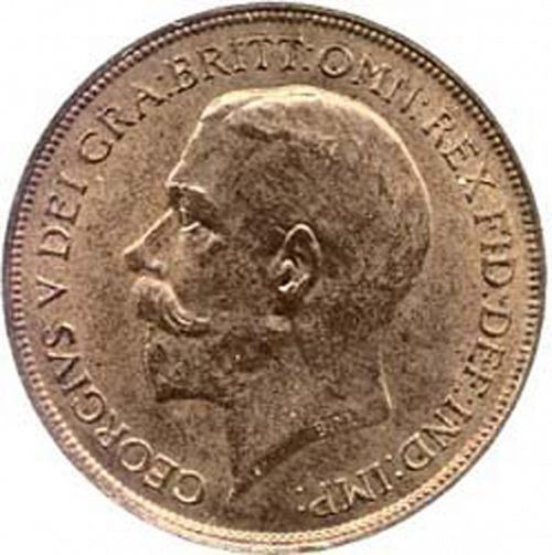Penny Obverse Image minted in UNITED KINGDOM in 1916 (1910-36  -  George V)  - The Coin Database